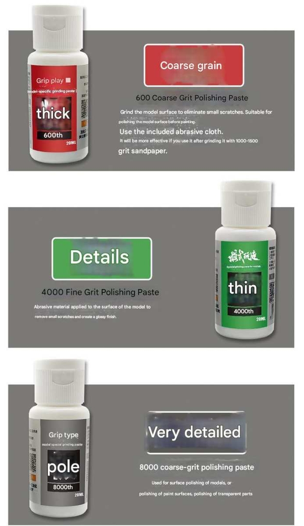 Compound đánh bóng mô hình MS088 multipurpose surface scratch repair liquid polishing grinding