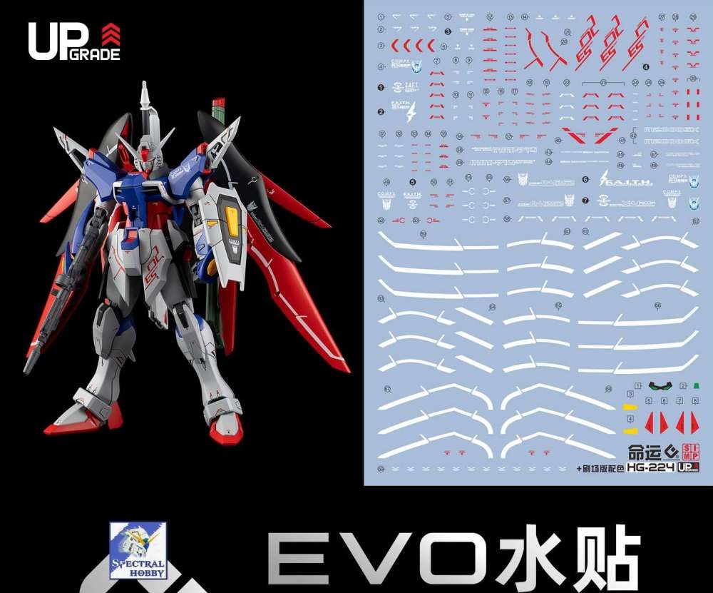 Decal nước dán mô hình HG Gundam Strike Freedom | Destiny | Heine spec2 Water sticker