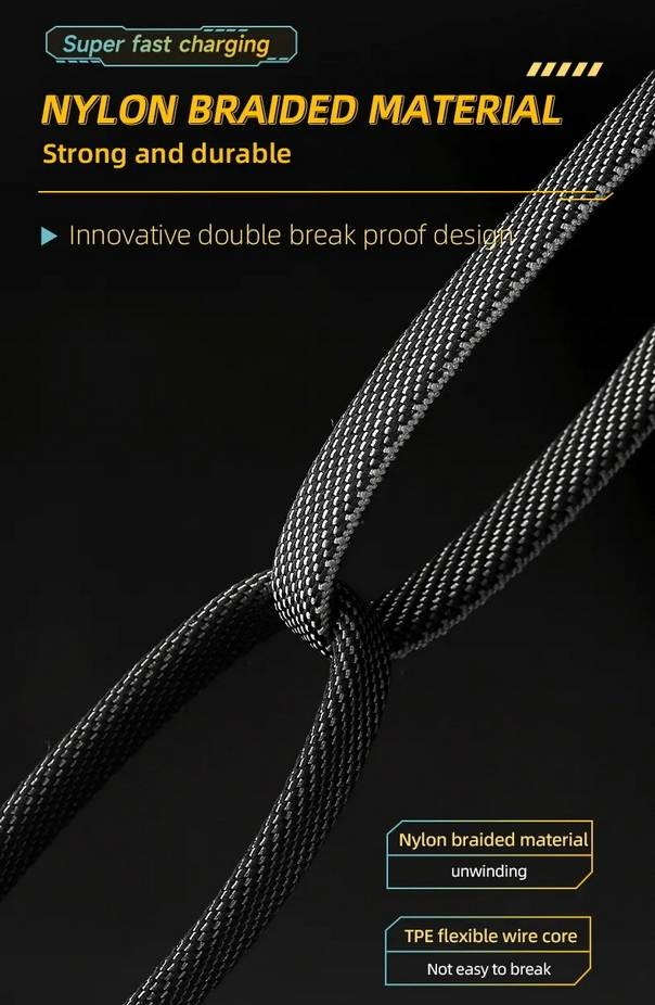 Dây sạc nhanh 4in1 Data Cable Multi-Functional Type-C Lightning PD 65W PD Fast Charging iPhone Android