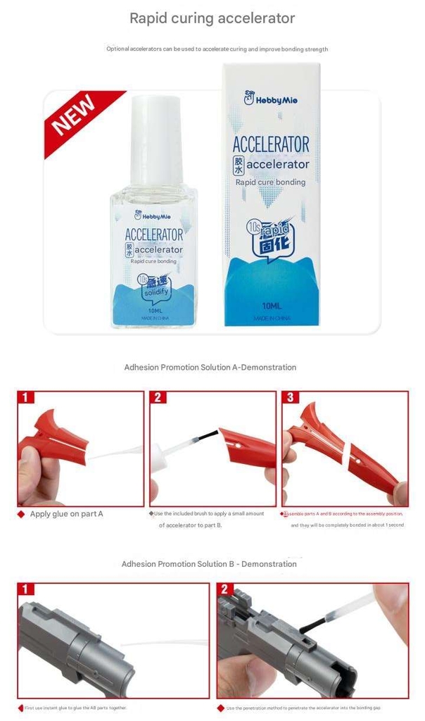 Keo HOBBY MIO dính mô hình đa năng nhựa kim loại gỗ đá gốm thuỷ tinh Instant Glue Free White Hair model