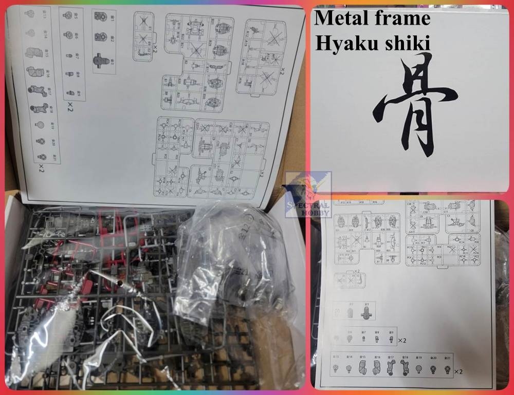 Mô hình lắp ráp MG 1/100 Hyaku Shiki Kai FA FA-100S Golden Warrior Shenma Model (bonus metal frame +base)