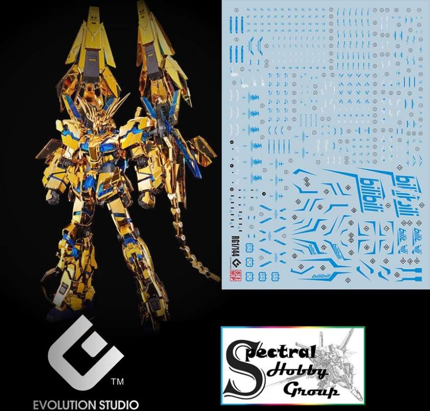 Decal nước dán mô hình MG HG RG Gundam Phenex 03 các loại Water sticker