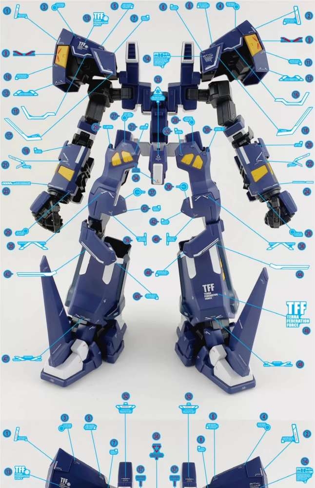 Decal nước dán mô hình HG Huckebein MK-3 Am Gunner Boxer water sticker