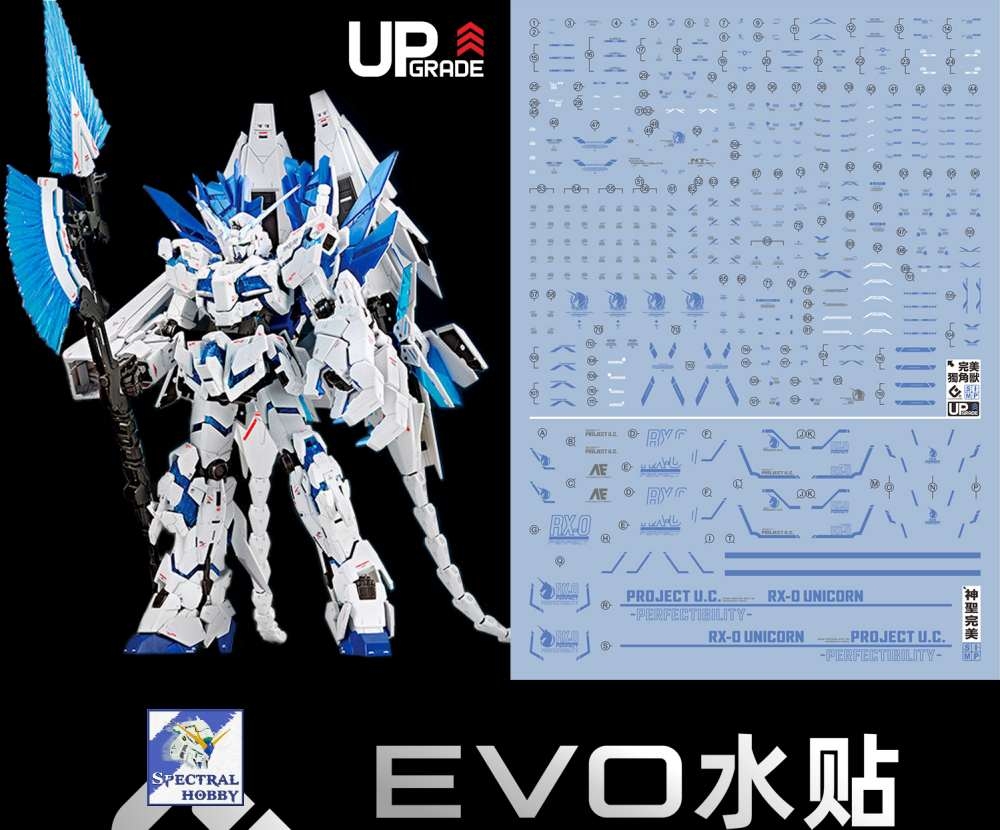 Decal nước dán mô hình RG HG UNICORN BANSHEE Full Armor FA Perfectibility Water sticker