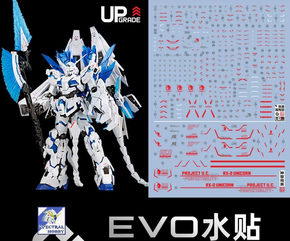 Decal nước dán mô hình RG HG UNICORN BANSHEE Full Armor FA Perfectibility Water sticker