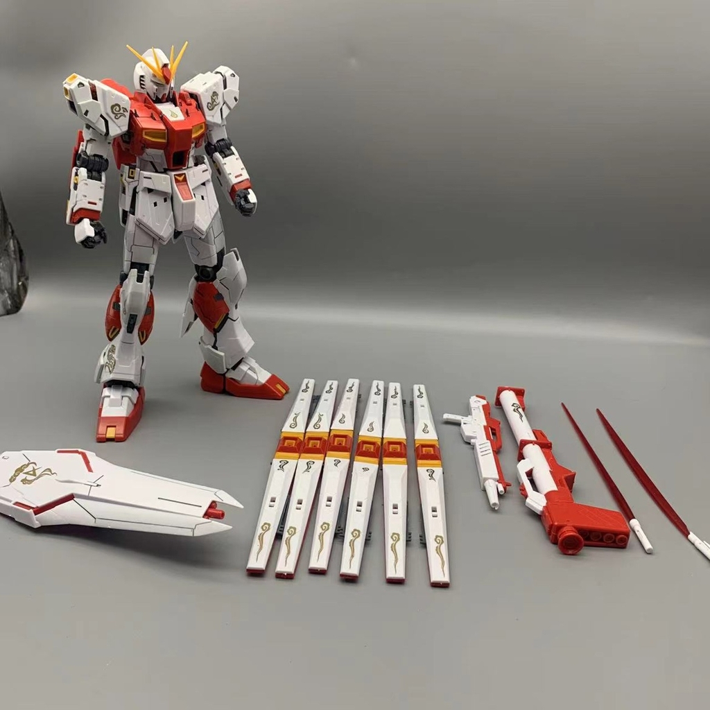 Mô hình lắp ráp MG 1/100 Nu ver.KA RX93 red double fin funnel kèm Base + Decal 6619 Daban