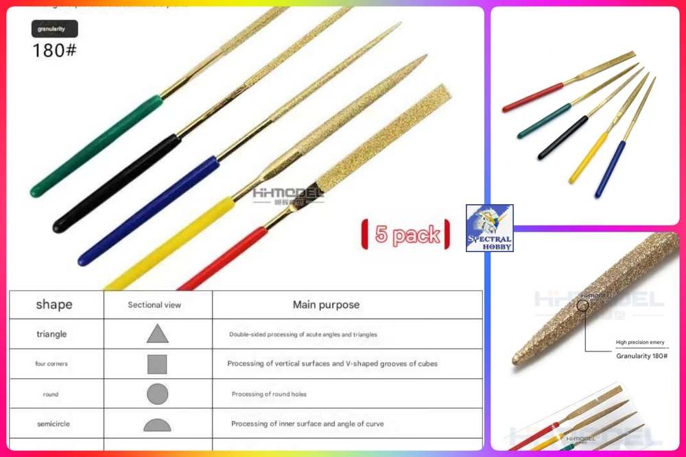 Bộ dũa 5 cây đánh mài nhám cho mô hình USTAR UA90650 9SEA Grinding Sanding Polisher