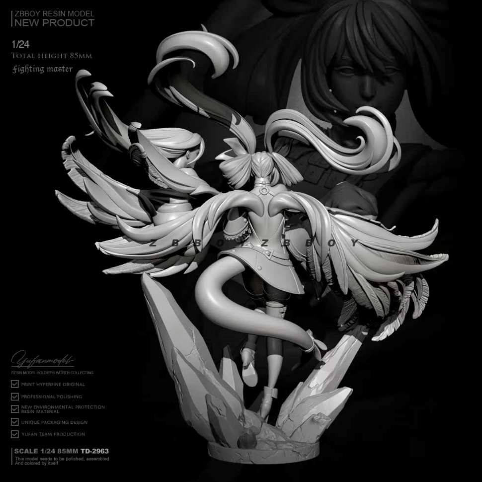 Mô hình Resin Emperor Ji Fighter Fighting master TD2963 85mm