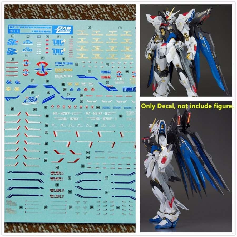 Decal nước dán mô hình PG MG HG RG STRIKE FREEDOM các loại water sticker
