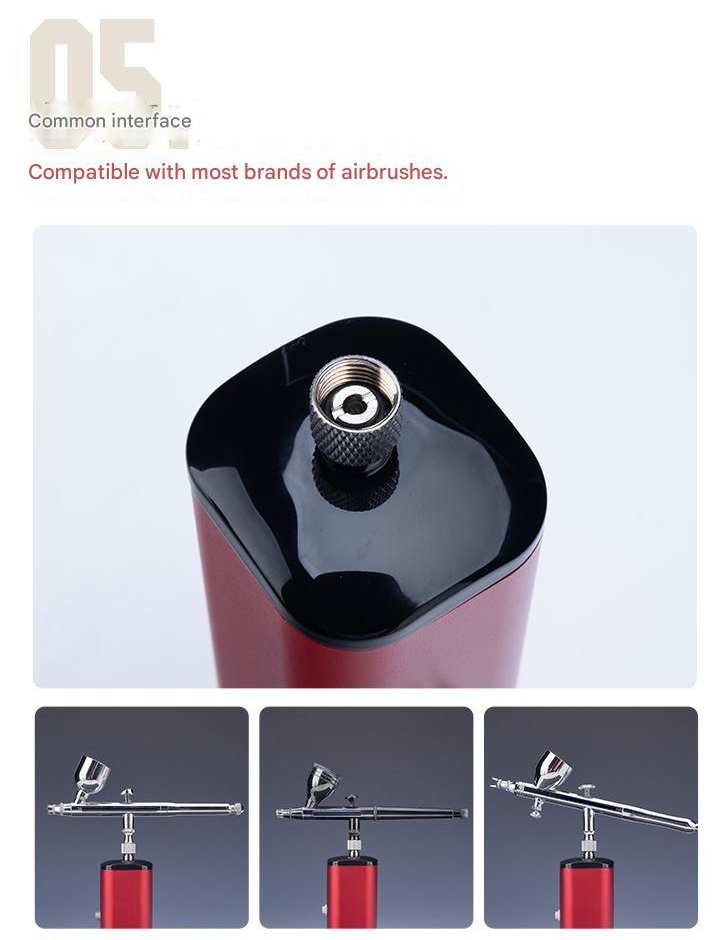 Máy nén khí sơn mô hình Airbrush Compressor Air Pump mini handheld portable HM02 hobby mio