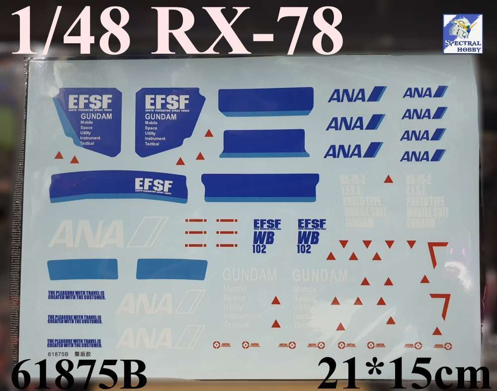 Decal nước dán mô hình 1/35 1/48 RX-78-2 RX78 G3 gundam các loại Water sticker
