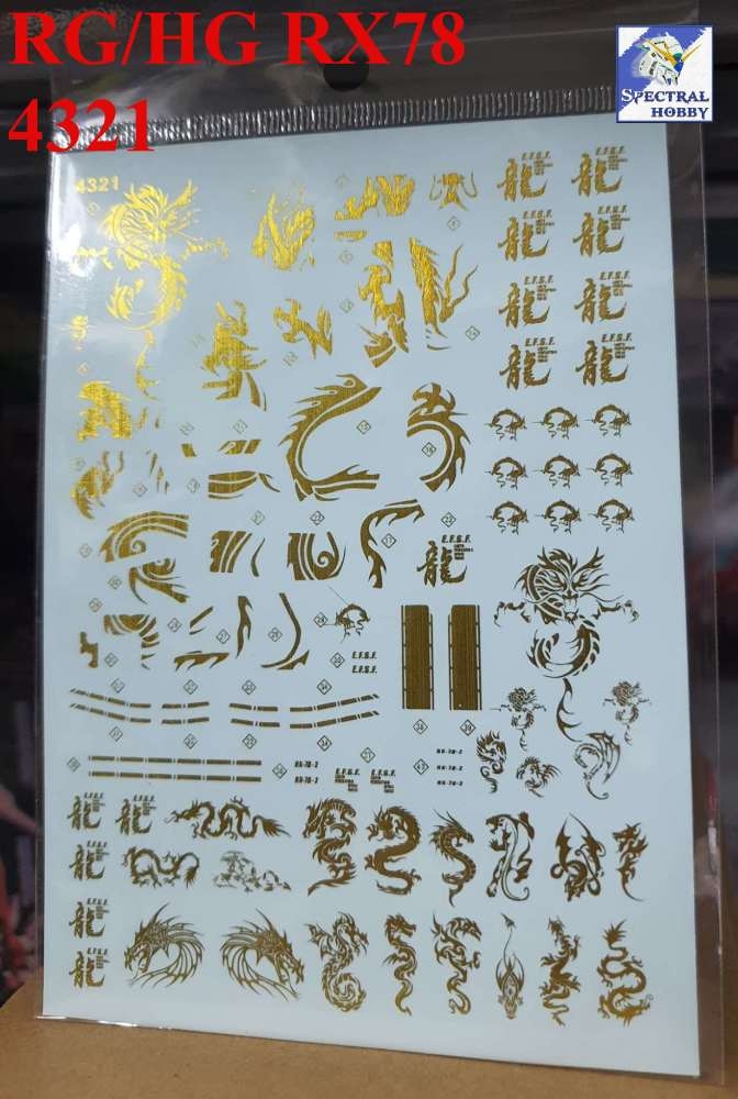 Decal nước dán mô hình RG HG RX-78-2 GTO RX78 Water sticker