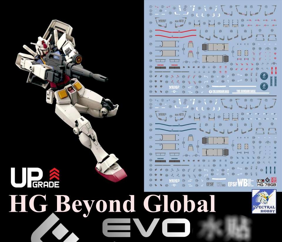 Decal nước dán mô hình RG HG RX-78-2 GTO RX78 Water sticker
