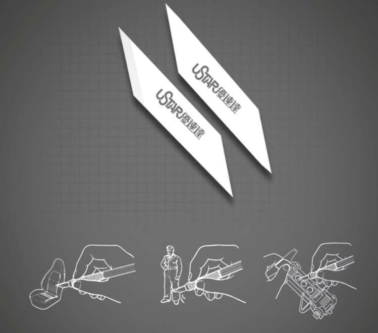Bộ 3 dao sứ USTAR siêu bén không gỉ UA91911 Craft Cutter Pen Knife Ceramic Blades