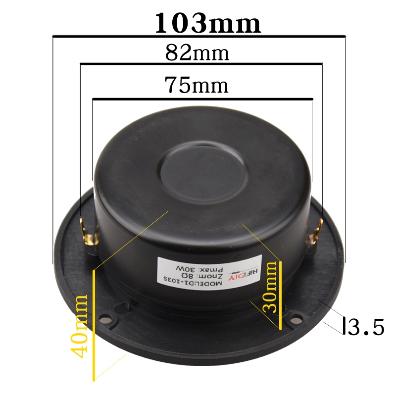 Loa treble HIFI DIY Fever silk membrane 4-inch tweeter unit enhanced D1-103S anti magnetic Speaker