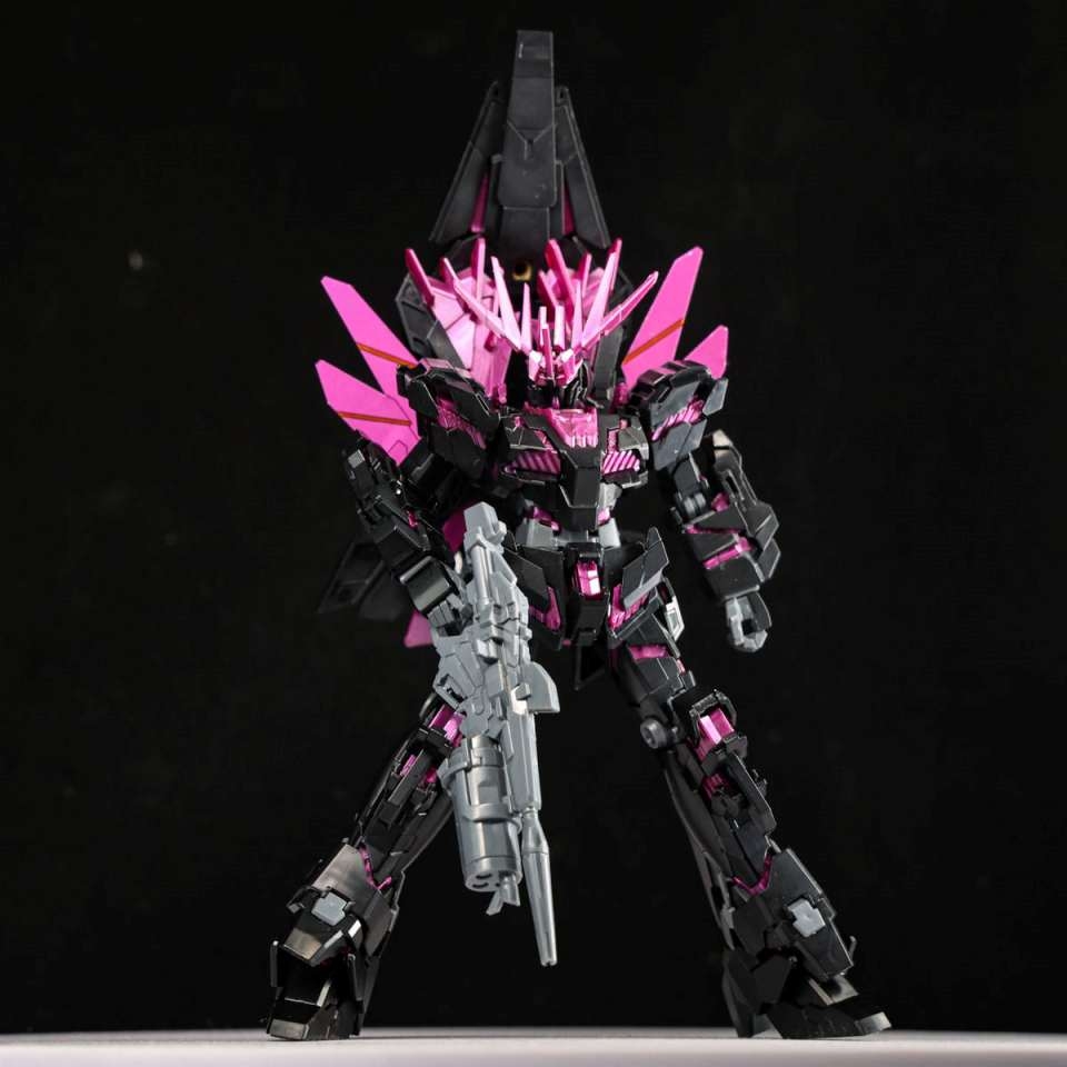 Mô hình lắp ráp HG 1/144 Banshee NORN Pink Psycho Frame Black Purple - Xingdong model