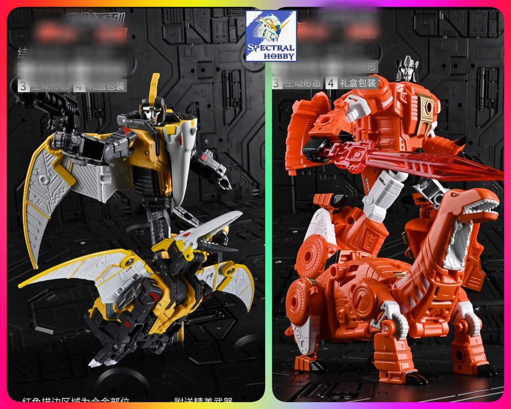 Mô hình Transformer Dinosaur King Shura TB-13A / TB-13B Metal ver Brave Dino warrior special team