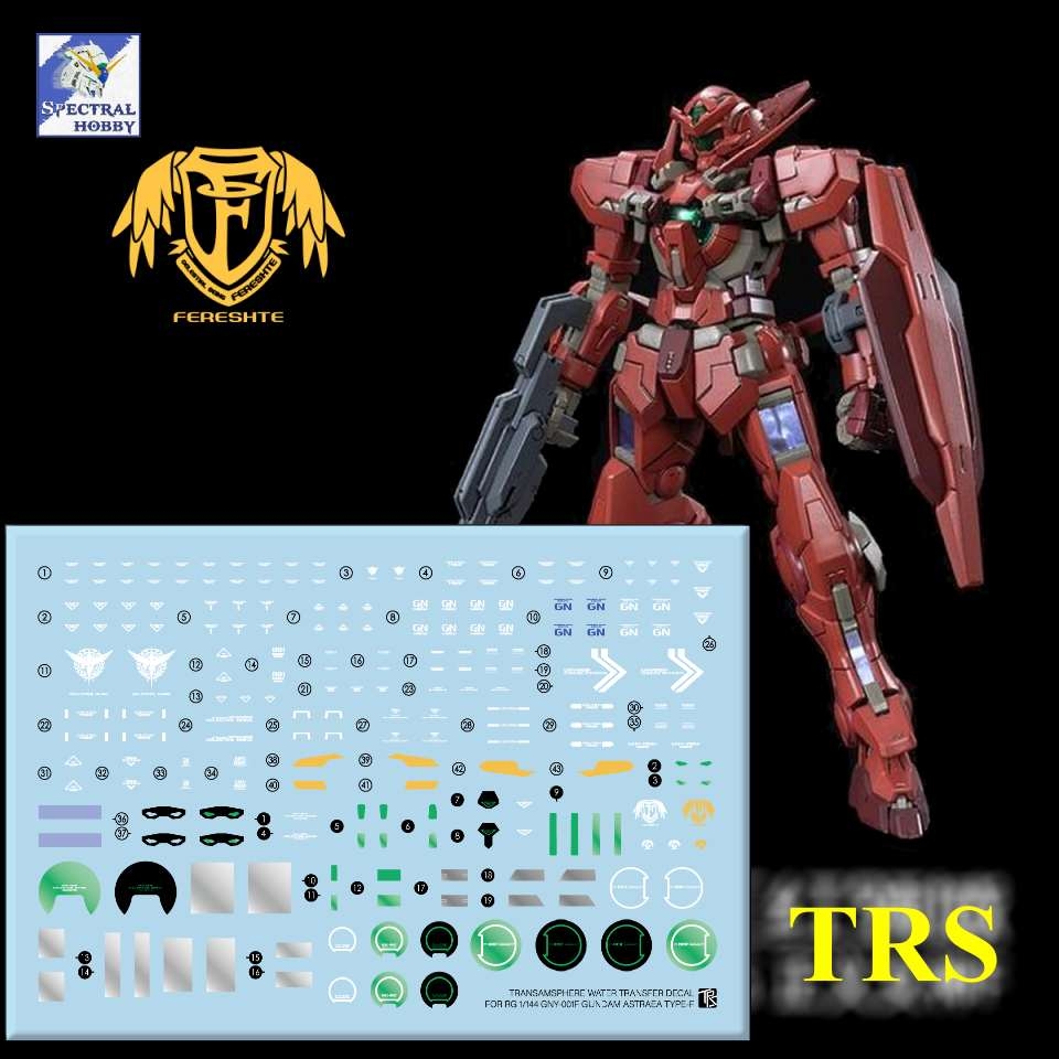 Decal nước dán mô hình MG RG HG Astraea Type F 8816 Avalanche Red White Water sticker