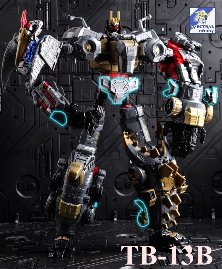 Mô hình Transformer Dinosaur King Shura TB-13A / TB-13B Metal ver Brave Dino warrior special team