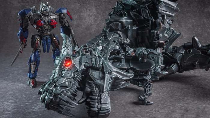 Mô hình Transformer Weijiang Alloy Version SS Grimlock Steel Tyrannosaurus Rex Dinosaur M06