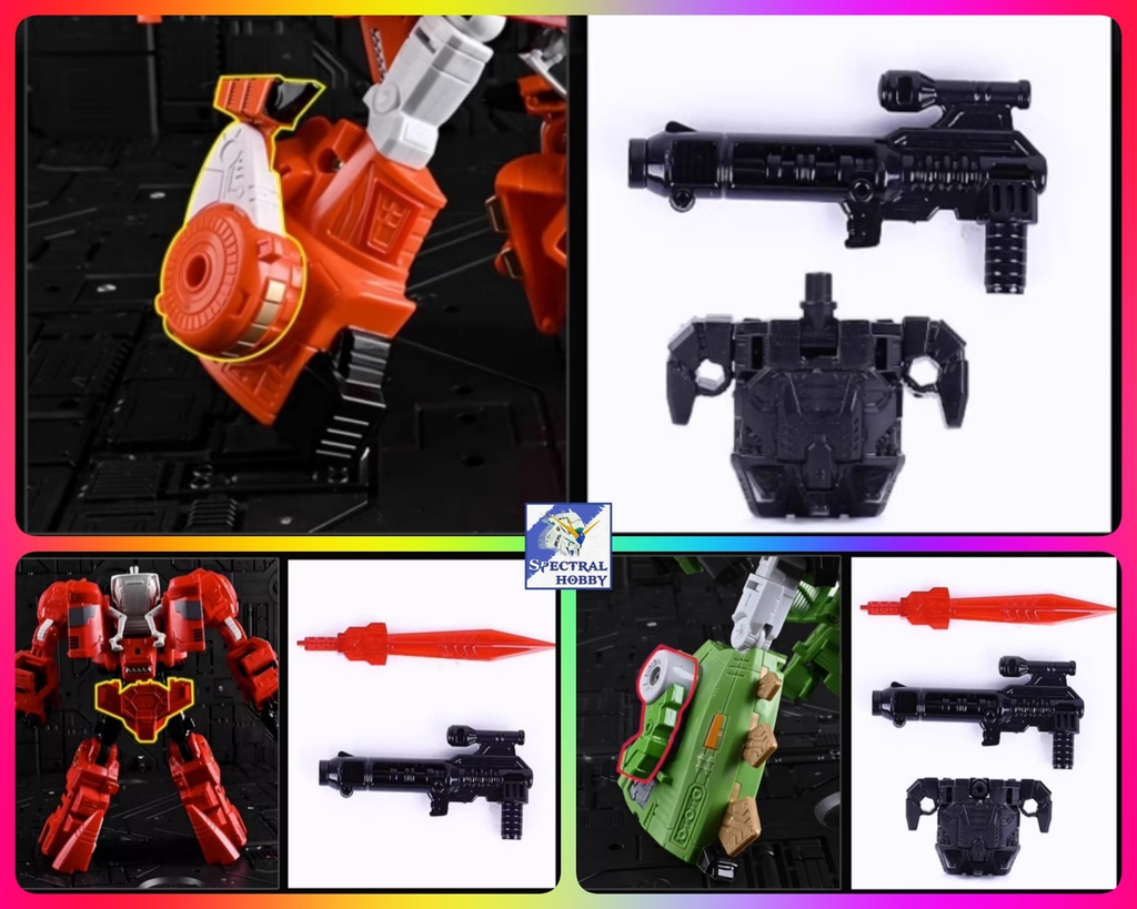 Mô hình Transformer Dinosaur King Shura TB-13A / TB-13B Metal ver Brave Dino warrior special team