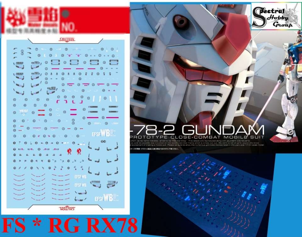 Decal nước dán mô hình RG HG RX-78-2 GTO RX78 Water sticker