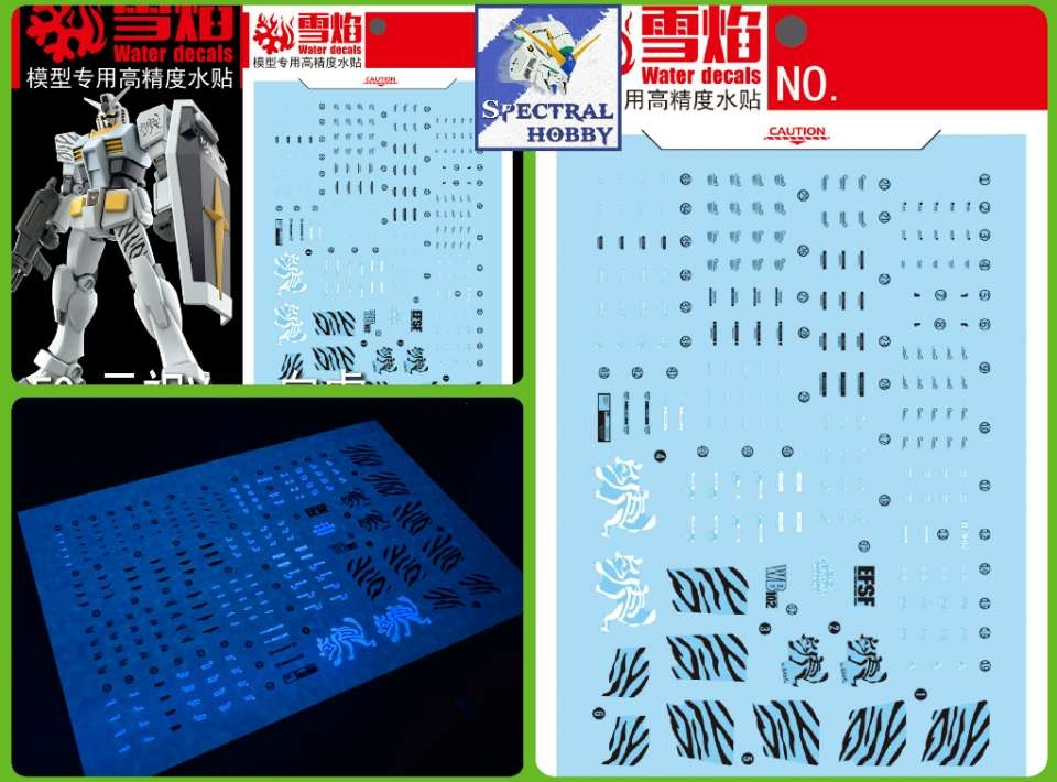 Decal nước dán mô hình RG HG RX-78-2 GTO RX78 Water sticker