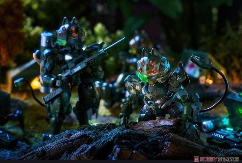 Mô hình lắp ráp Super Ninja mèo Ryo Jungle Camouflage Limited Maneuver Armored Walker CAT-02 Xiaot