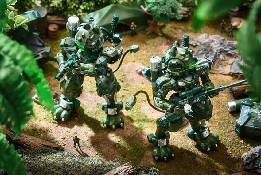 Mô hình lắp ráp Super Ninja mèo Ryo Jungle Camouflage Limited Maneuver Armored Walker CAT-02 Xiaot