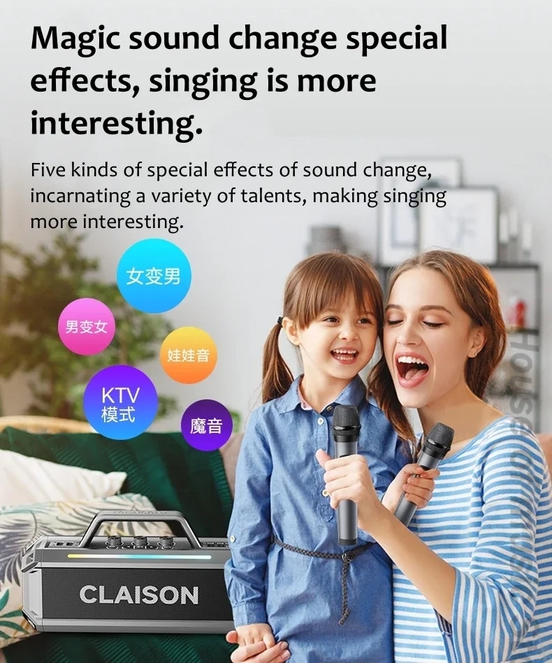 Loa Bluetooth Không Dây CLAISON T91 Karaoke Wireless Bluetooth Speaker Professional Charging Portable