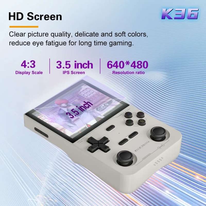 Máy chơi game KinHanK K36 Retro Handheld Console 3.5 Inch IPS Screen PSP/MAME/SS/DC/N64 Emulator