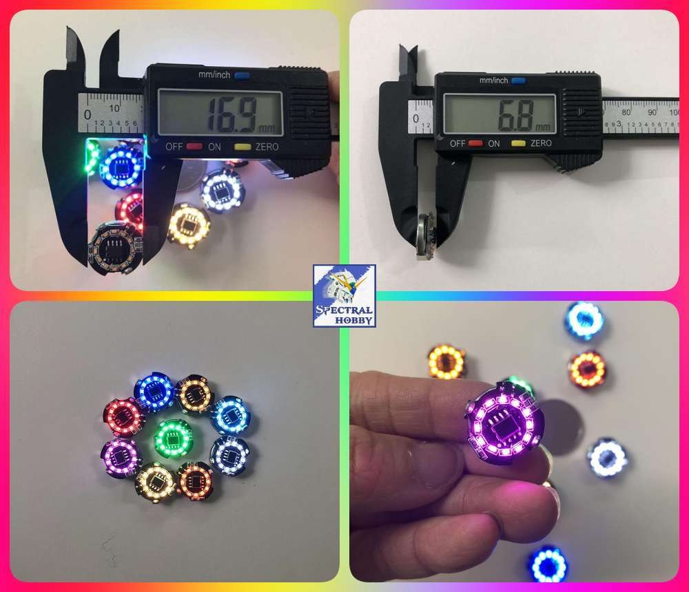 Đèn Led Magnetic solar furnace MG chạy xoay GN Drive cho mô hình gundam 00 các loại