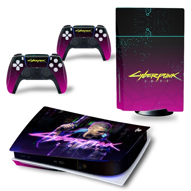 Decal lụa Protective skin sticker cho PS5 Cyberpunk 2077 Game