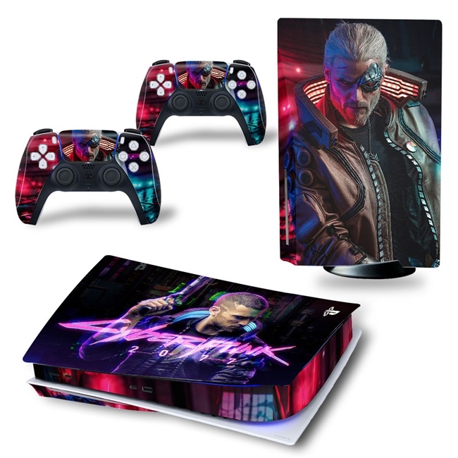 Decal lụa Protective skin sticker cho PS5 Cyberpunk 2077 Game