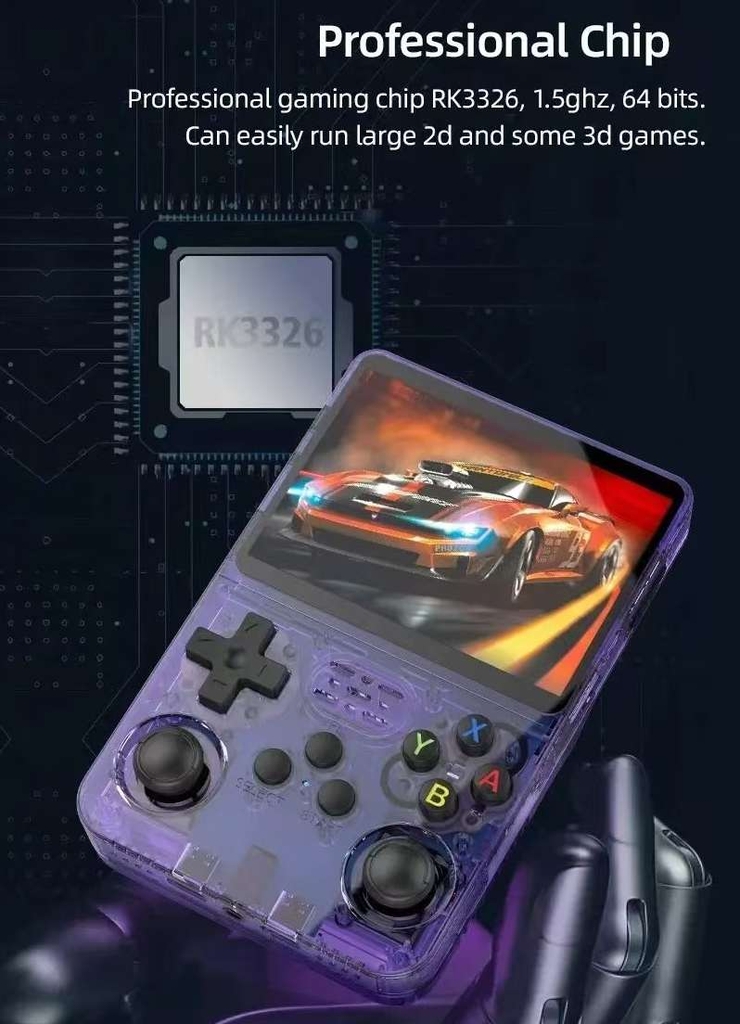Máy chơi game R36S Retro Handheld Console 3.5 Inch IPS Screen ArkOS 2.0