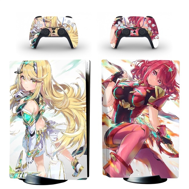 Decal lụa Protective skin sticker cho PS5 Xenoblade Chronicles Game Pyra Homura Mythra Hikari