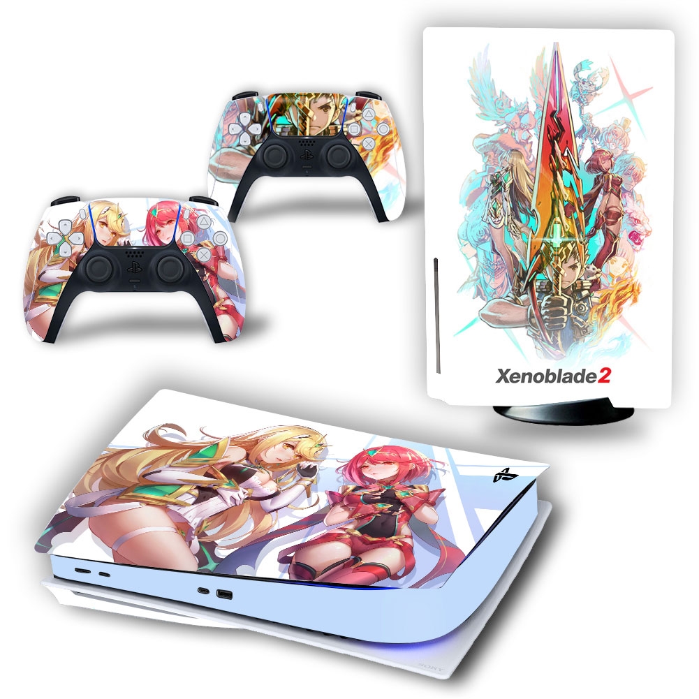 Decal lụa Protective skin sticker cho PS5 Xenoblade Chronicles Game Pyra Homura Mythra Hikari