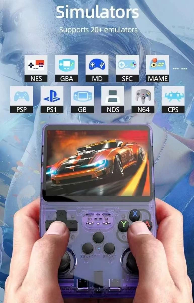 Máy chơi game R36S Retro Handheld Console 3.5 Inch IPS Screen ArkOS 2.0