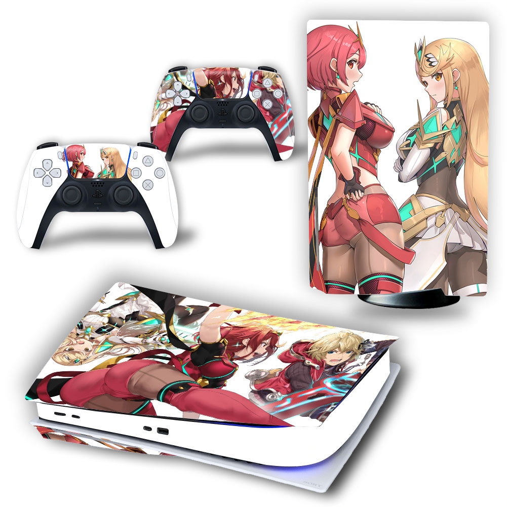 Decal lụa Protective skin sticker cho PS5 Xenoblade Chronicles Game Pyra Homura Mythra Hikari