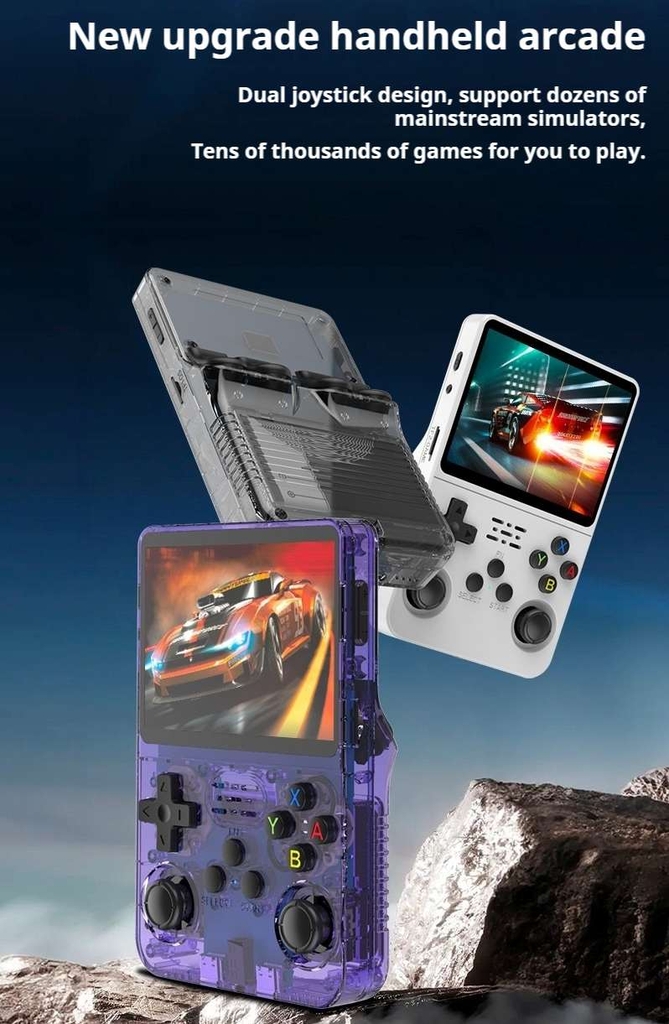 Máy chơi game R36S Retro Handheld Console 3.5 Inch IPS Screen ArkOS 2.0