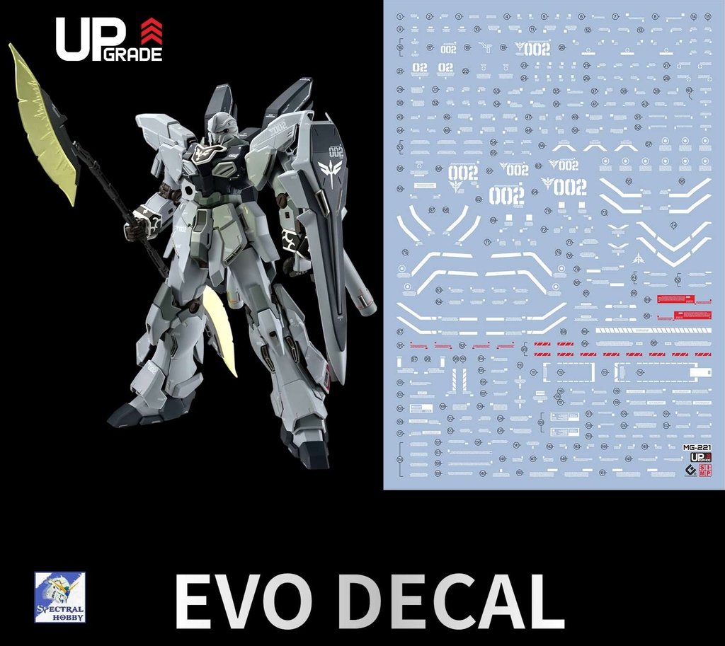 Decal nước dán mô hình MG HG Sinanju Stein NT Narrative Water sticker