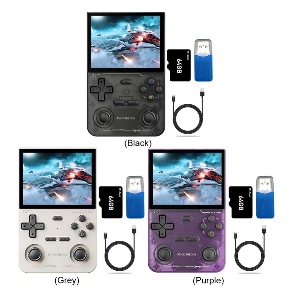 Máy chơi game KinHanK K36 Retro Handheld Console 3.5 Inch IPS Screen PSP/MAME/SS/DC/N64 Emulator