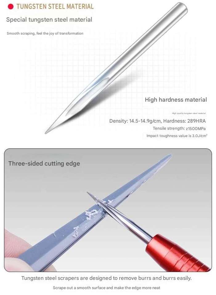 Dụng cụ dao chisel Ustar Tungsten Steel Three blade scraper Triangular Carver UA90958