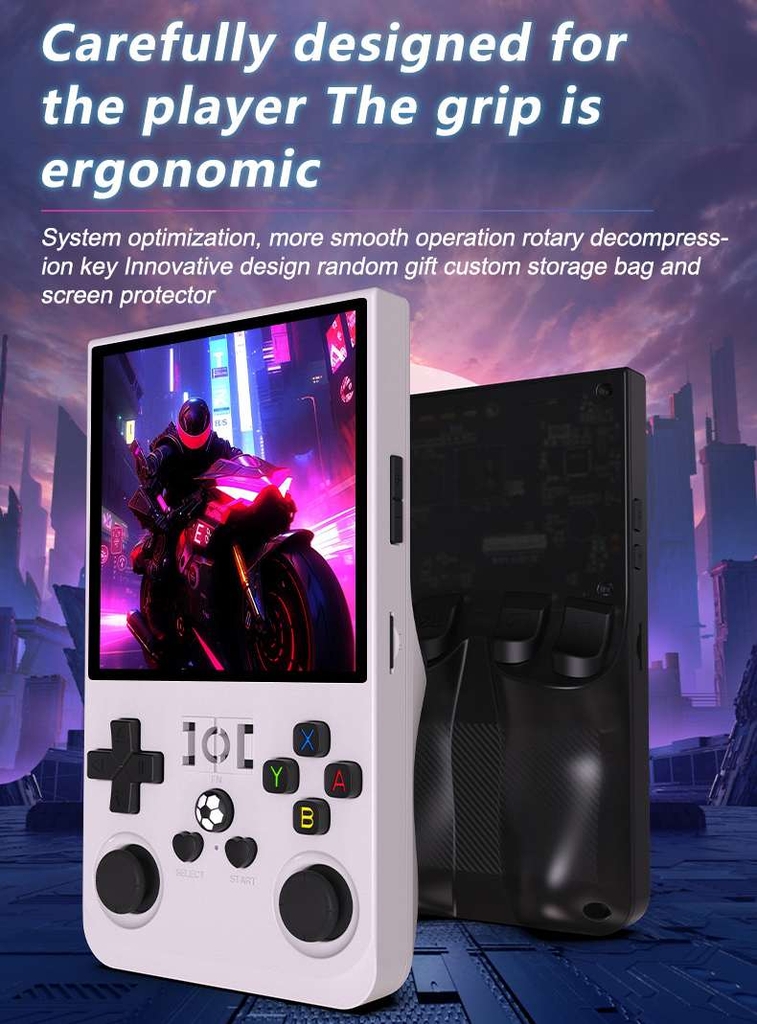 Máy chơi game R36 PRO MAX Retro Handheld Console 3.5 4.0 Inch Screen