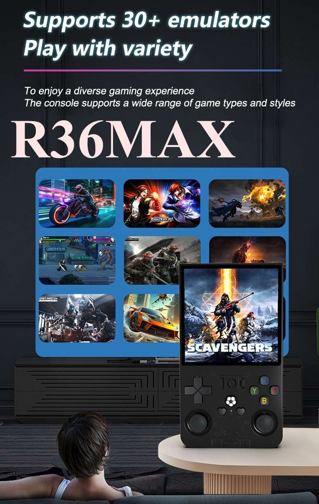 Máy chơi game R36 PRO MAX Retro Handheld Console 3.5 4.0 Inch Screen