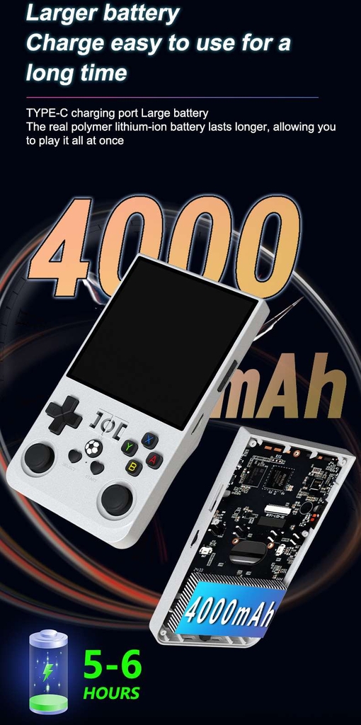 Máy chơi game R36 PRO - Retro Handheld Console 3.5 Inch Screen