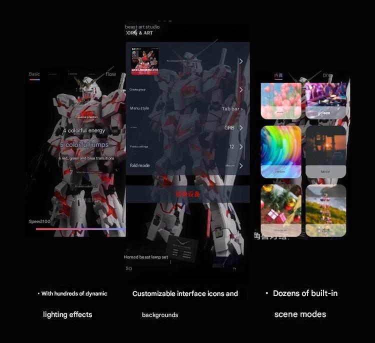 LED RGB cho Mega Size Unicorn 1/48 App Remote - UA model