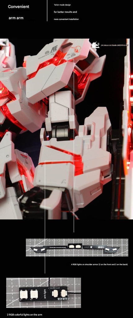 LED RGB cho Mega Size Unicorn 1/48 App Remote - UA model