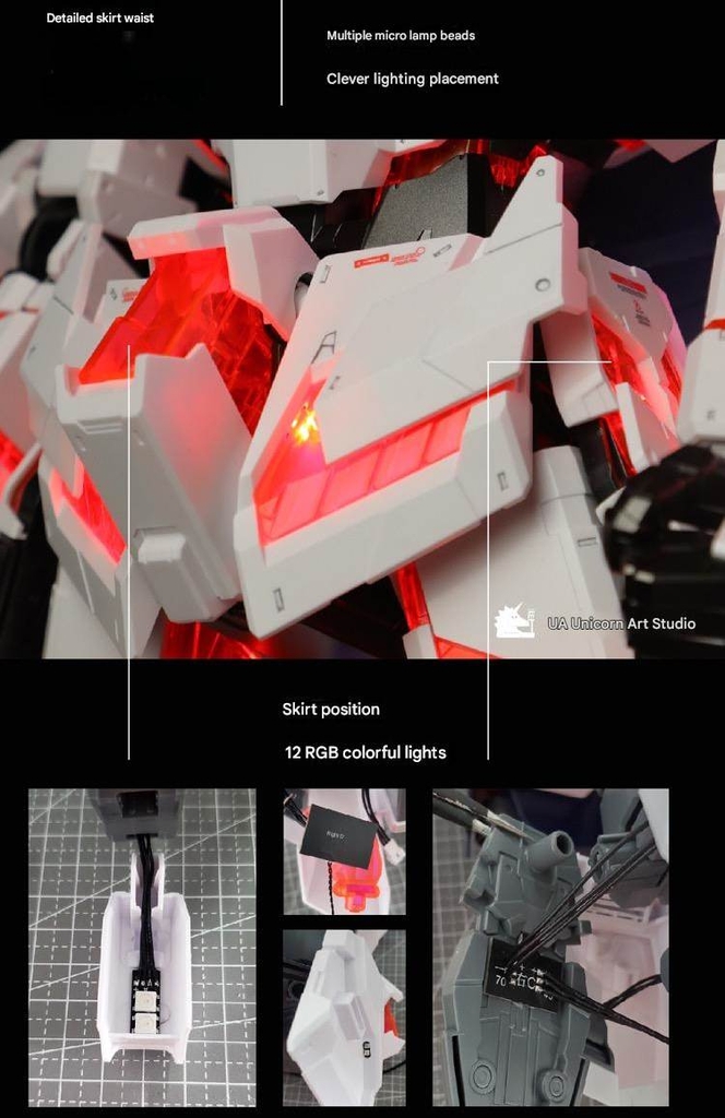 LED RGB cho Mega Size Unicorn 1/48 App Remote - UA model