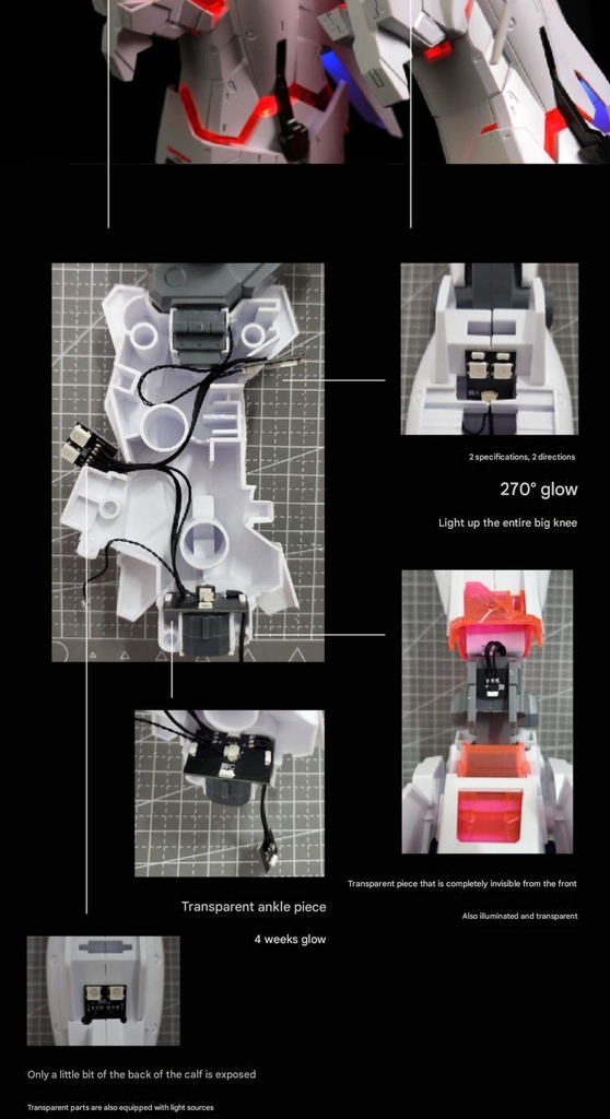 LED RGB cho Mega Size Unicorn 1/48 App Remote - UA model